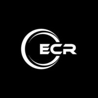 ECR letter logo design in illustration. Vector logo, calligraphy designs for logo, Poster, Invitation, etc.