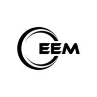 EEM letter logo design in illustration. Vector logo, calligraphy designs for logo, Poster, Invitation, etc.