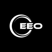 EEO letter logo design in illustration. Vector logo, calligraphy designs for logo, Poster, Invitation, etc.