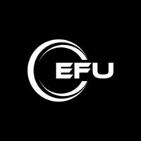 EFU letter logo design in illustration. Vector logo, calligraphy designs for logo, Poster, Invitation, etc.