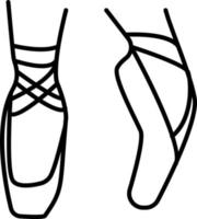 Ballet, leg. Illustration vector icon on white background