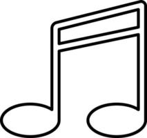 Music, note. Illustration vector icon on white background