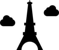Eiffel Tower, Paris. France flat vector illustration. Tower icon isolated on white background. Vector icon