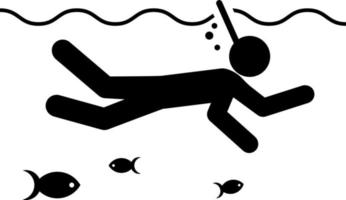 Diving under water icon. Element of diving icon for mobile concept and web apps. Pictogram Diving under water icon vector