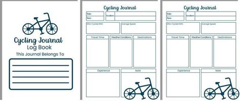 Cycling Journal Logbook vector