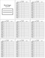 Blood Sugar Log Book vector