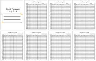 Blood Pressure Log Book vector