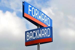 Forward and Backward Street Sign photo