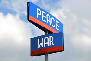 Peace and War Street Sign photo