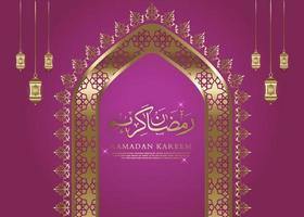 Realistic ramadan background and banner vector