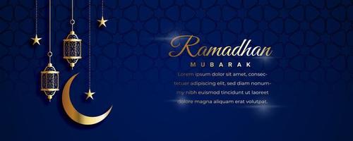 islamic style ramadan kareem and eid decorative banner design vector