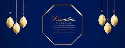 ramadan kareem eid fasting festival lovely banner design vector
