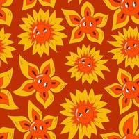 Red groovy seamless pattern vector