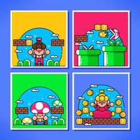 Super Mario Characters 79221 Vector Art at Vecteezy