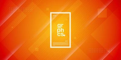 Abstract orange background with simple lines.Modern colorful orange design. bright and modern with shadow 3d concept. eps10 vector