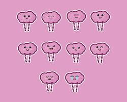 cloud candy cute vector icon design