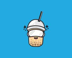 boba VR cute vector icon design