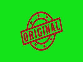 Original word in grunge style rubber stamp zoom on white and green screen background video