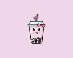 boba fresa linda vector diseño