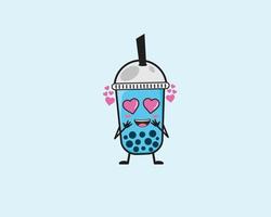 love boba cute icon design vector