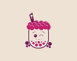 Boba Cute icon vector design