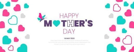 Happy Mother's Day background or banner with typography design. Vector illustration