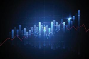 Gráfico del gráfico del palo de la vela del negocio del comercio de inversiones del mercado de valores en el diseño del fondo blanco punto alcista, tendencia del gráfico. ilustración vectorial vector