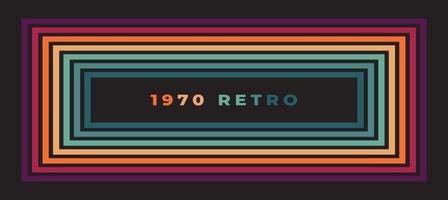 resumen vistoso 70s antecedentes vector. Clásico retro colores desde el 1970 1900, años 80, años 90 retro estilo fondo de pantalla con líneas, arco iris rayas. adecuado para póster, bandera, decorativo, pared Arte. vector