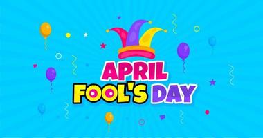 April fools day background or banner design template with funny prank illustration vector for april fools day event 1 april celebration