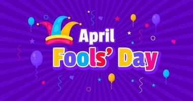 April fools day background or banner design template with funny prank illustration vector for april fools day event 1 april celebration