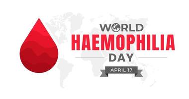 World Haemophilia Day background for banner design template with red blood icon vector design template