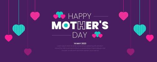 Happy Mother's Day background or banner with typography design. Vector illustration