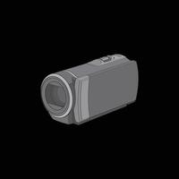 Video camera on a black background. video camera, vector illustration for training tamplate.