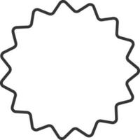 Badge, sticker, shape line icon. Simple, modern flat vector illustration for mobile app, website or desktop app on gray background