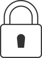 Lock, key line icon. Simple, modern flat vector illustration for mobile app, website or desktop app on gray background