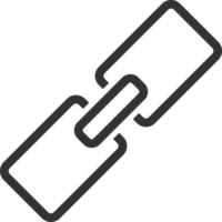 Link, url line icon. Simple, modern flat vector illustration for mobile app, website or desktop app on gray background