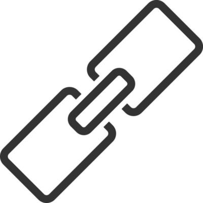 Link, url line icon. Simple, modern flat vector illustration for mobile app, website or desktop app on gray background