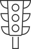 light, traffic line icon. Simple, modern flat vector illustration for mobile app, website or desktop app on gray background
