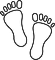 Foot, footsteps line icon. Simple, modern flat vector illustration for mobile app, website or desktop app on gray background