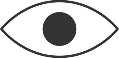 Eye, view line icon. Simple, modern flat vector illustration for mobile app, website or desktop app on gray background