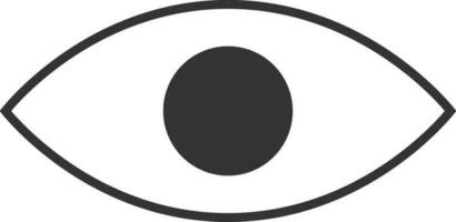 Eye, view line icon. Simple, modern flat vector illustration for mobile app, website or desktop app on gray background