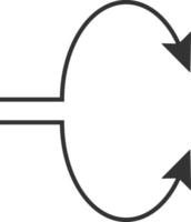 Flip, arrows line icon. Simple, modern flat vector illustration for mobile app, website or desktop app on gray background