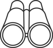Binoculars, find line icon. Simple, modern flat vector illustration for mobile app, website or desktop app on gray background