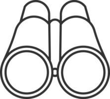 Binoculars, find line icon. Simple, modern flat vector illustration for mobile app, website or desktop app on gray background