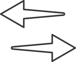 Arrows, switch line icon. Simple, modern flat vector illustration for mobile app, website or desktop app on gray background