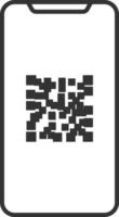 móvil, qr código línea icono. simple, moderno plano vector ilustración para móvil aplicación, sitio web o escritorio aplicación en gris antecedentes