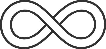 Infinite, infinity line icon. Simple, modern flat vector illustration for mobile app, website or desktop app on gray background