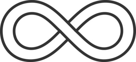 Infinite, infinity line icon. Simple, modern flat vector illustration for mobile app, website or desktop app on gray background