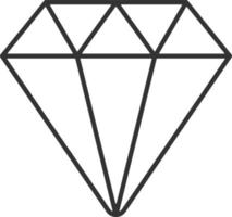 diamante, joyería línea icono. simple, moderno plano vector ilustración para móvil aplicación, sitio web o escritorio aplicación en gris antecedentes