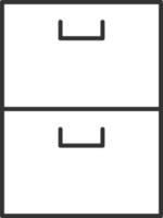 Archive, files line icon. Simple, modern flat vector illustration for mobile app, website or desktop app on gray background